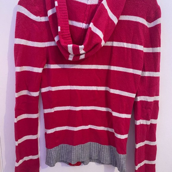pink and grey striped zipper jacket - Picture 3 of 3